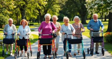 elderly walkers safety and comfort
