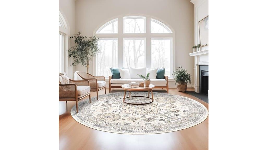 8ft round living rug