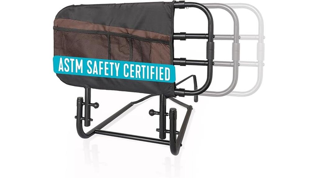 adjustable bed safety rail