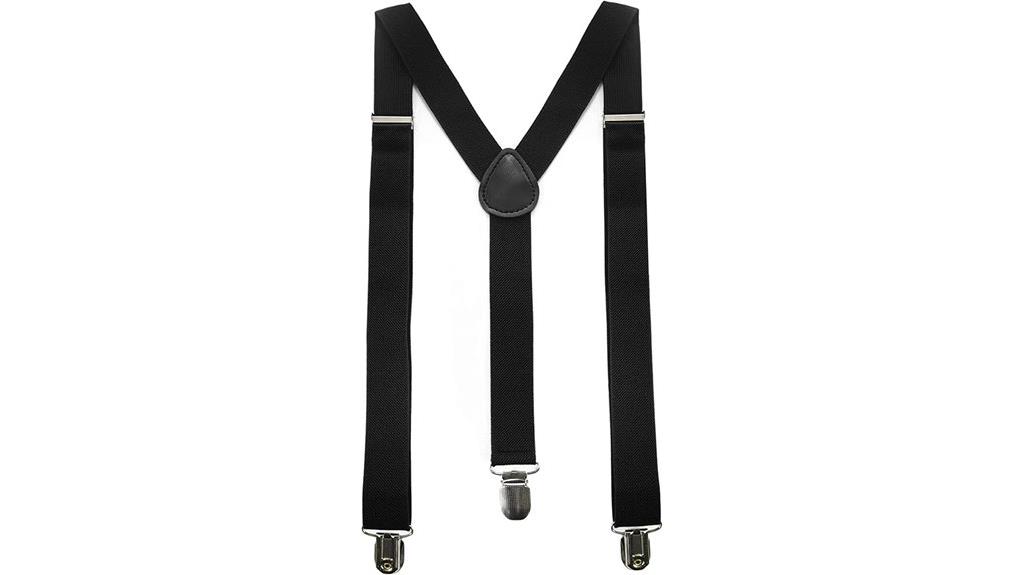 adjustable solid color suspenders