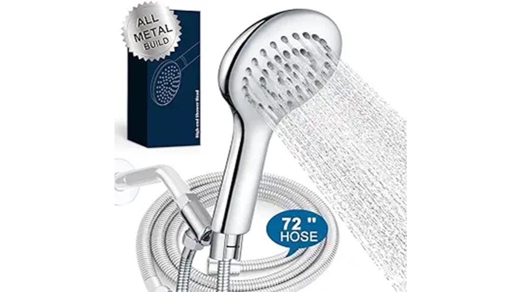 all metal chrome showerhead