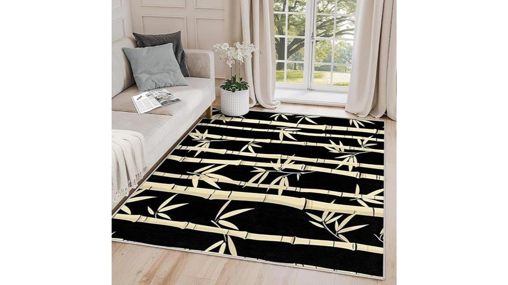 bamboo zen botanical rug