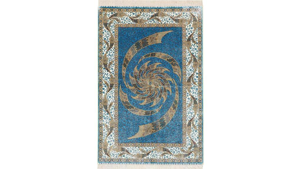 blue handmade oriental rug