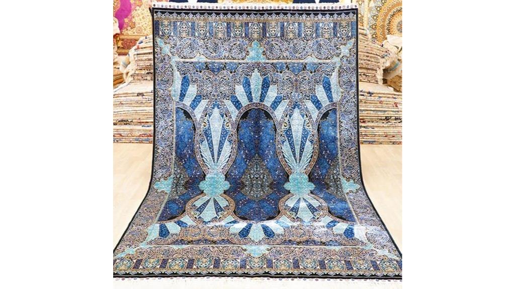 blue vintage handmade silk