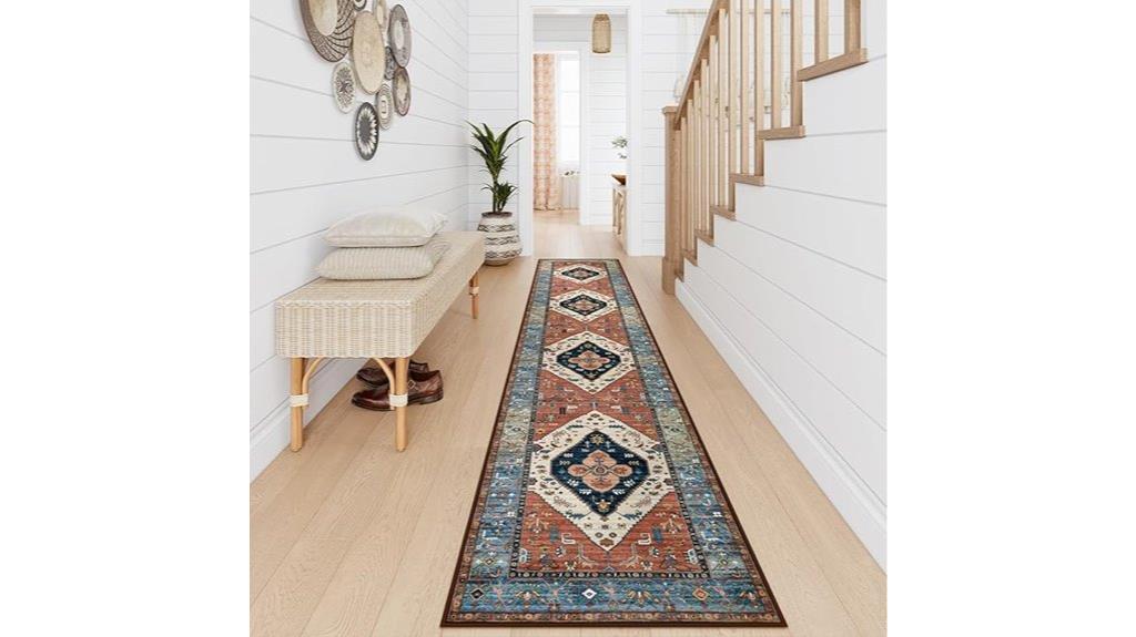 boho rug runner non slip washable
