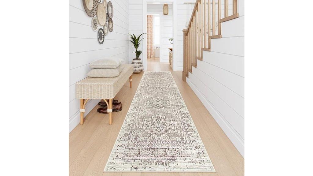 boho washable hallway rug