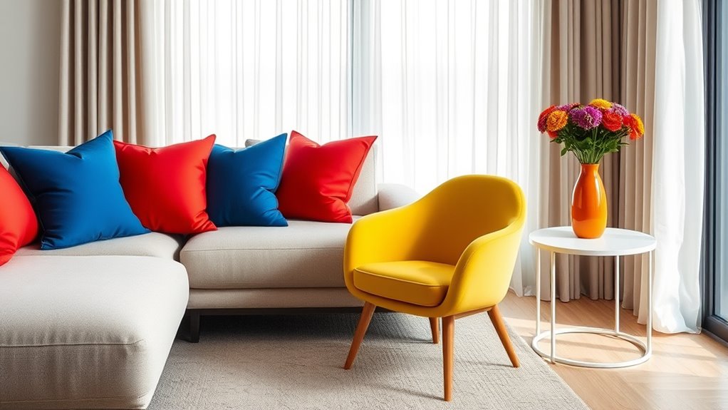 bright accent color contrast