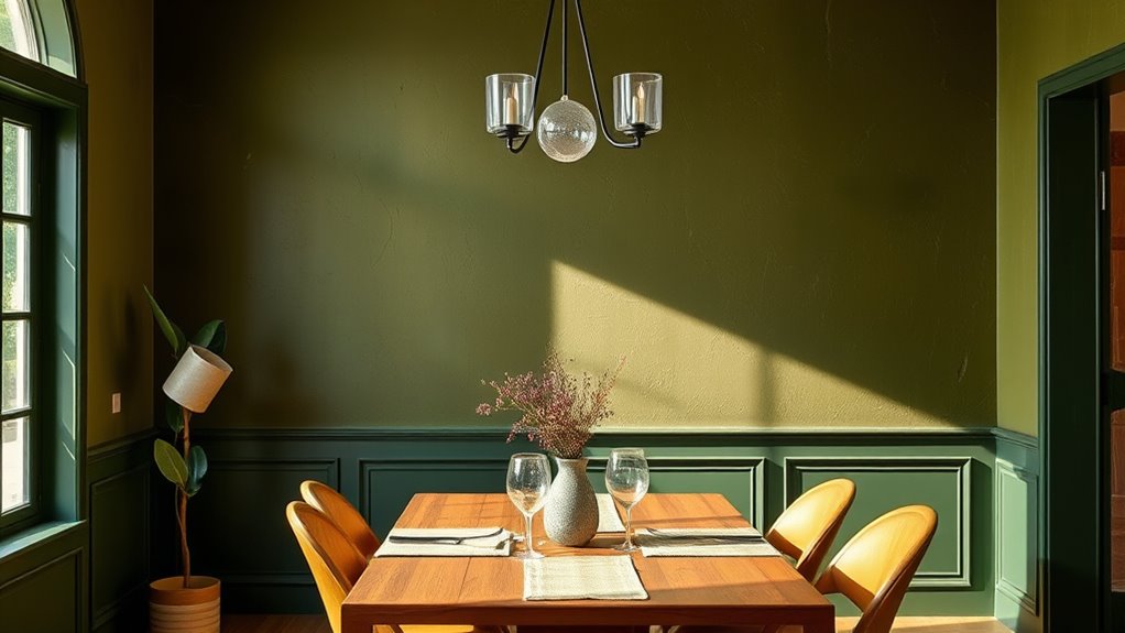 calming natural green accents