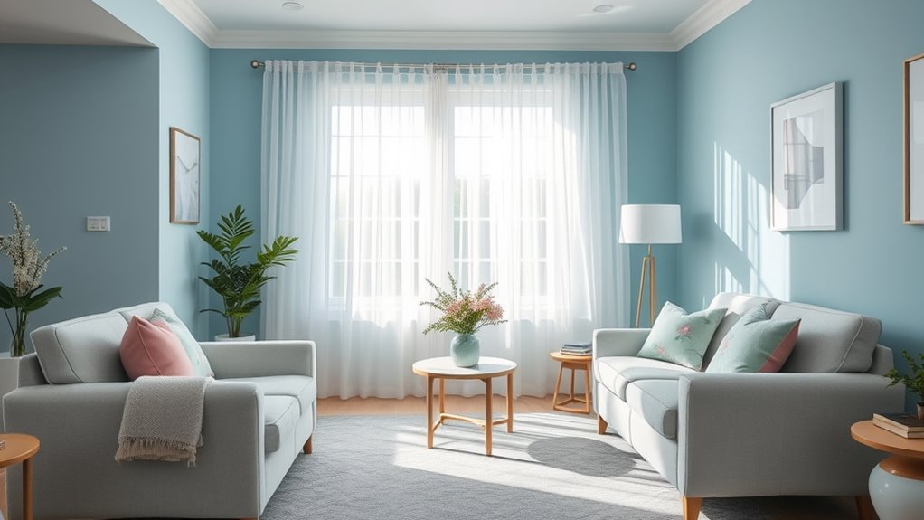 calming pastel color palette