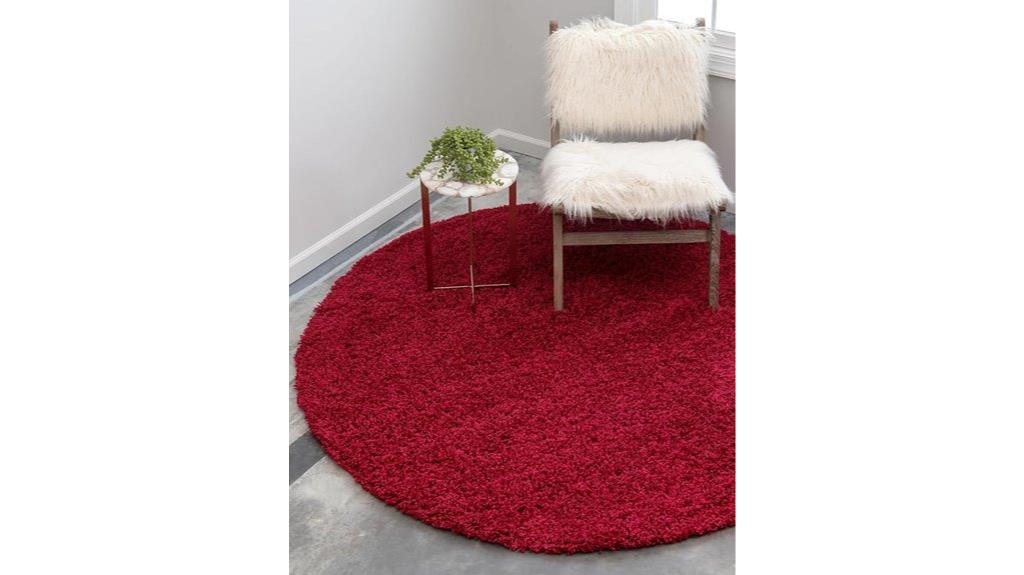 cherry red round rug
