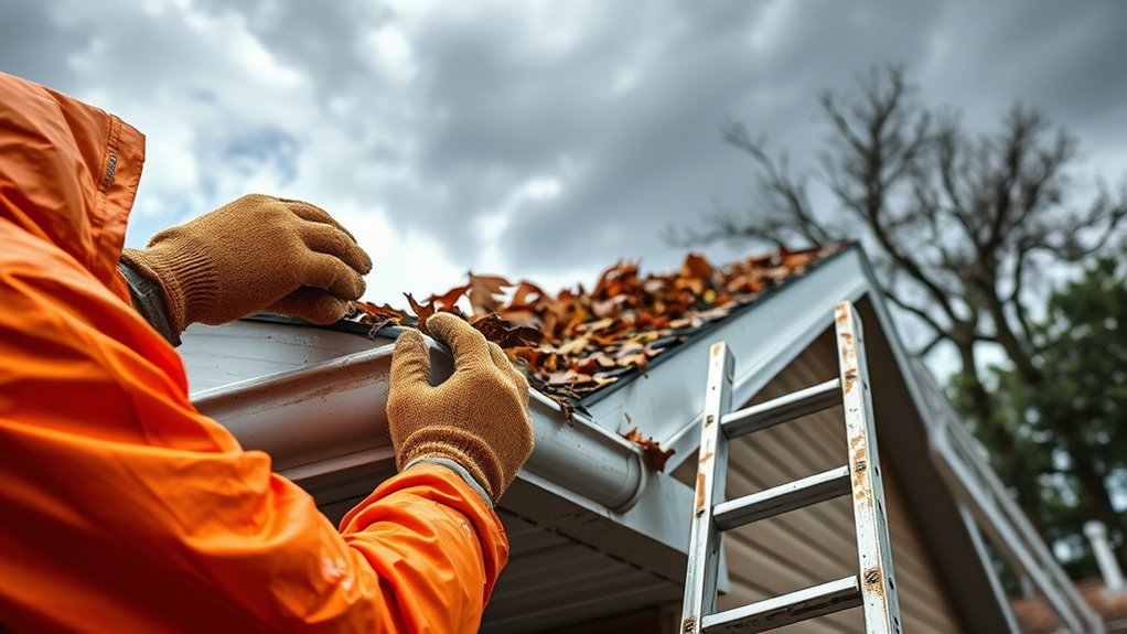 clean gutters before rain
