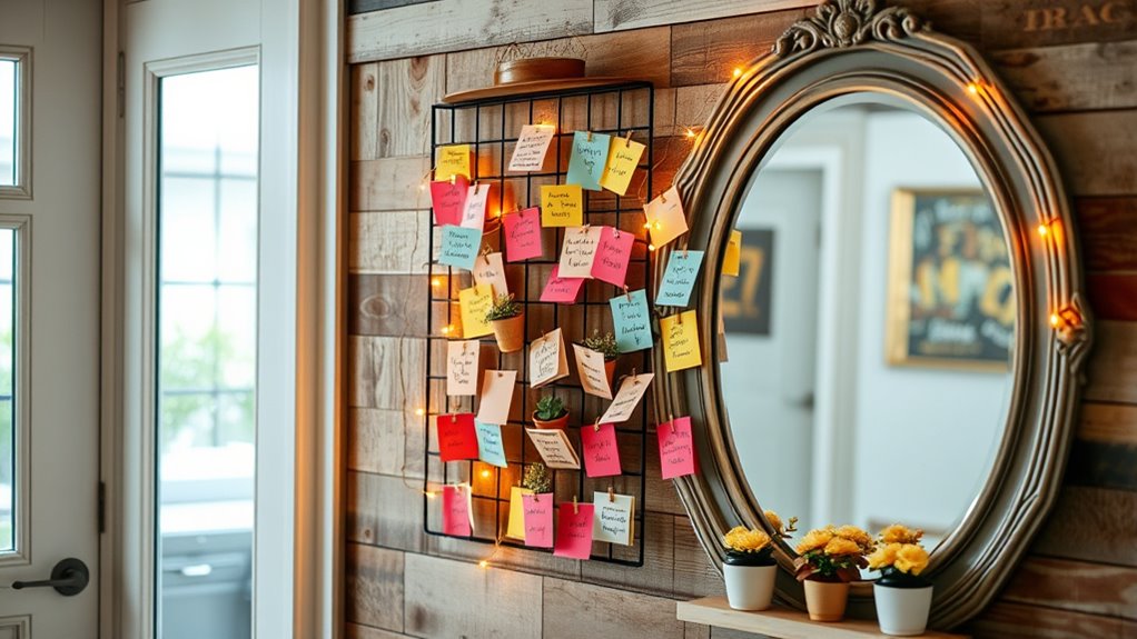 creative gratitude note displays