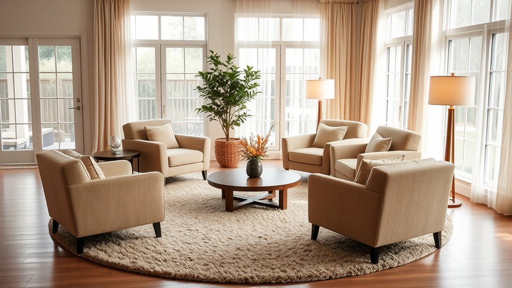define cozy conversation zones