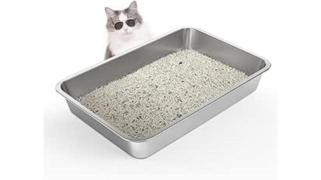 durable metal cat litter box