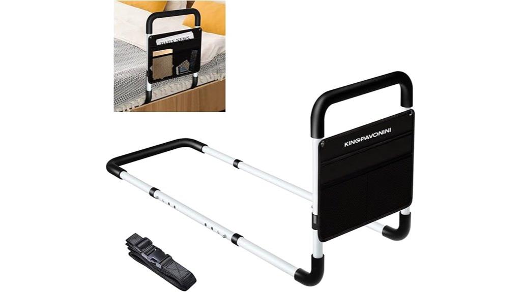elderly bed rail storage