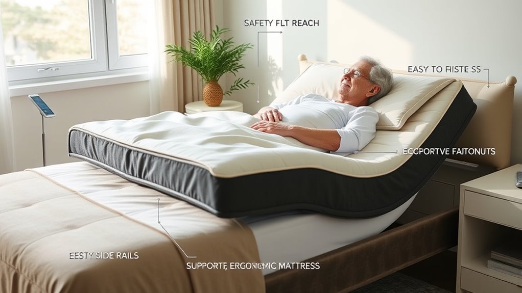 elderly bed safety features