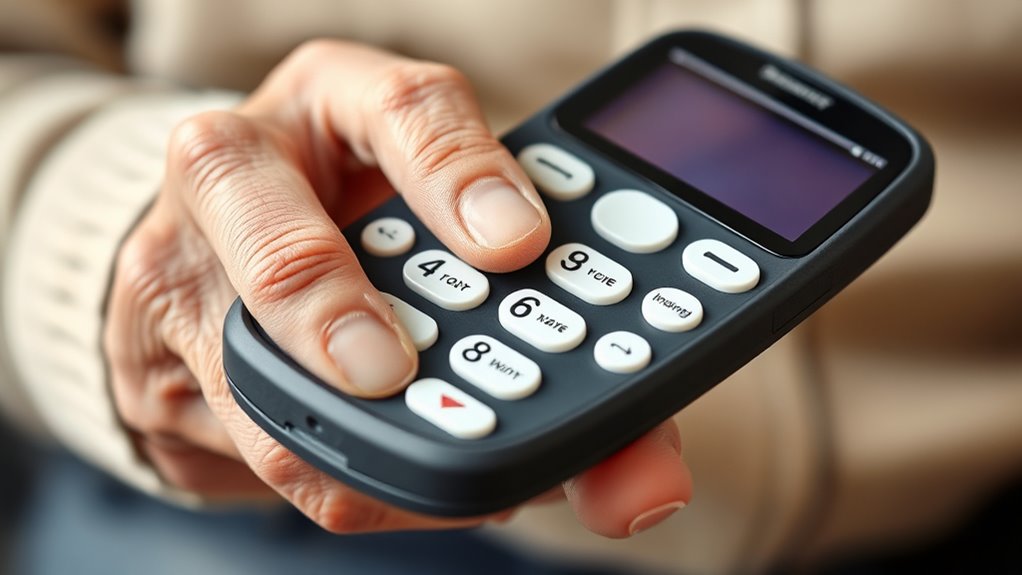 elderly friendly large button features