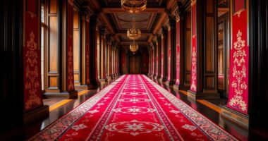 elegant palace hallway runners