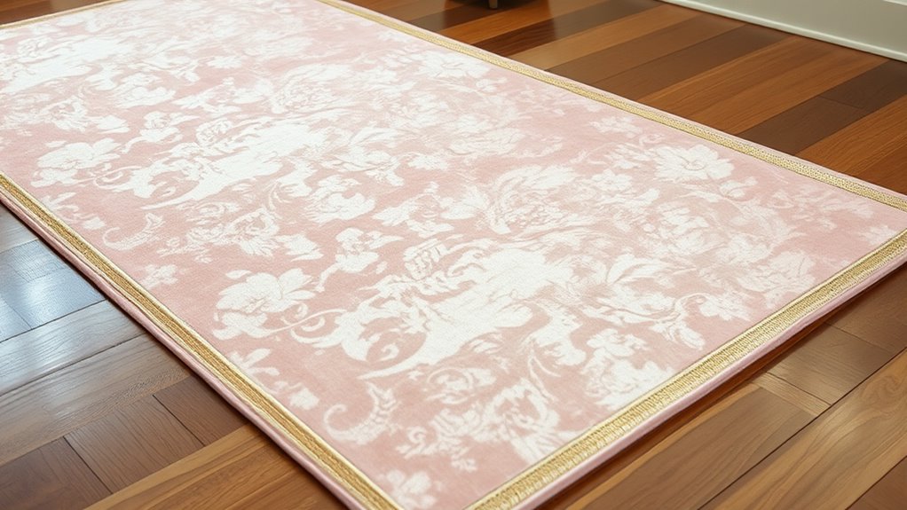 elegant pink silk rugs
