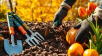 fall planting gardening tools