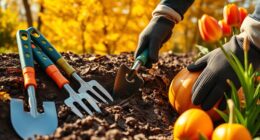 fall planting gardening tools