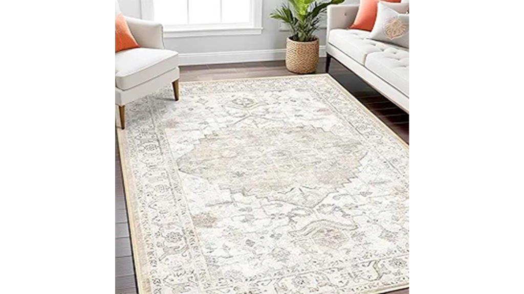 five by eight living room rug