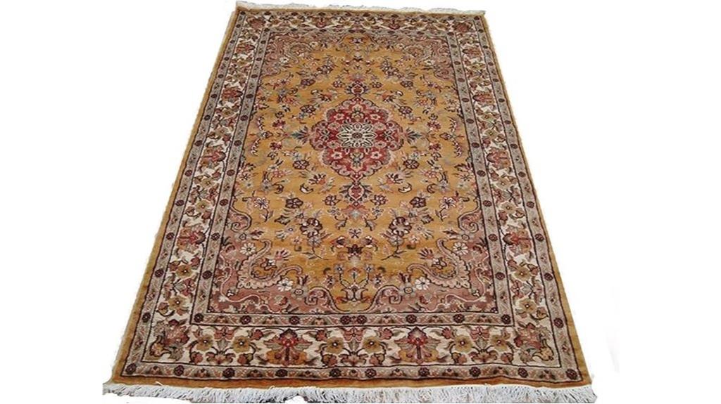 floral linen rug size