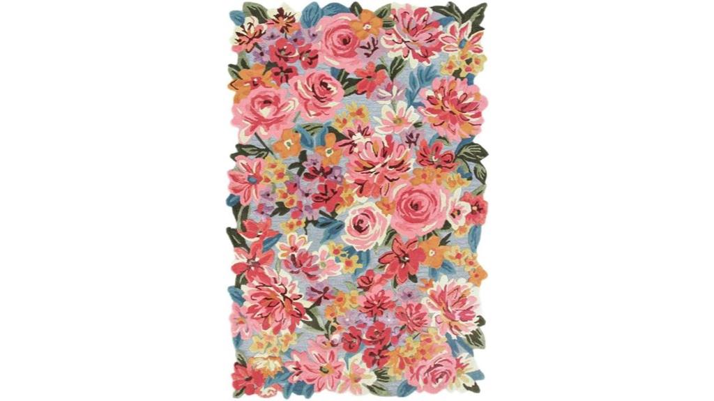 floral wool rug