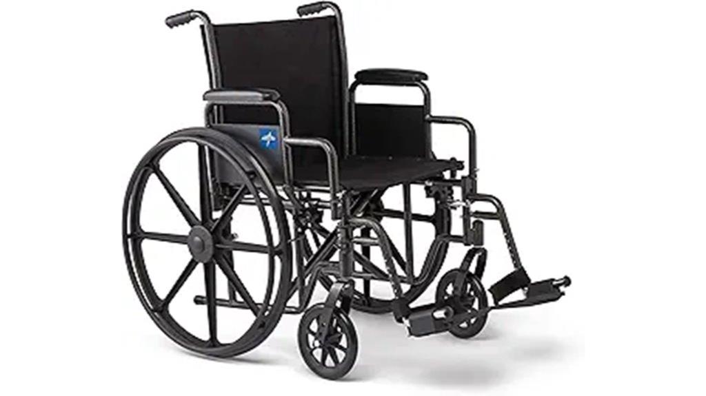 folding wheelchair with swing arm