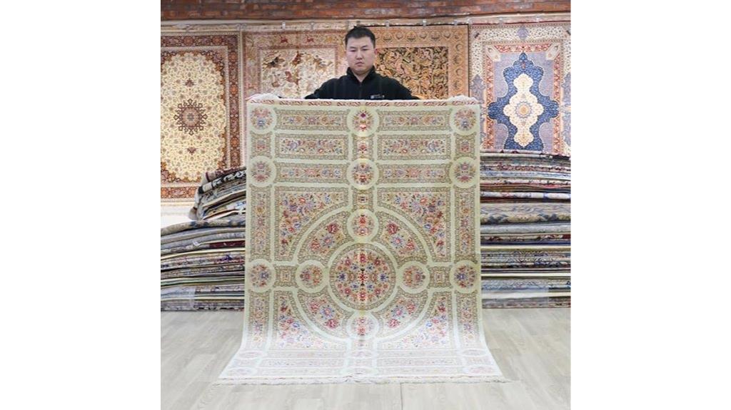 four foot by six foot silk rug