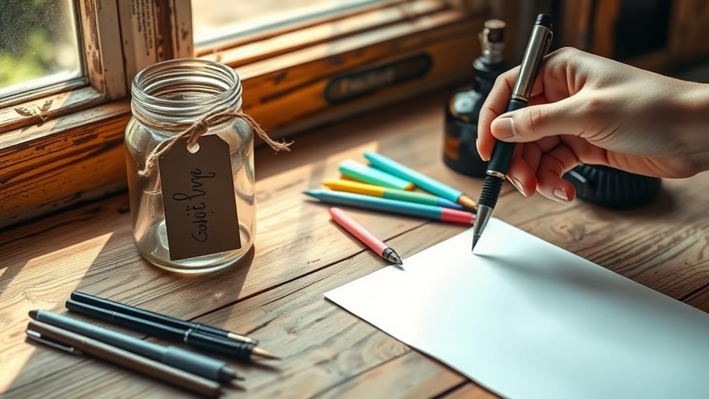 gather supplies for gratitude jar