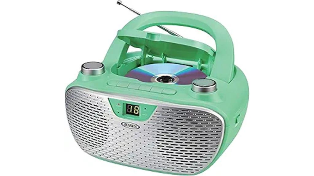 green portable cd player