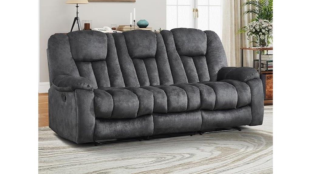 grey 3 seater recliner