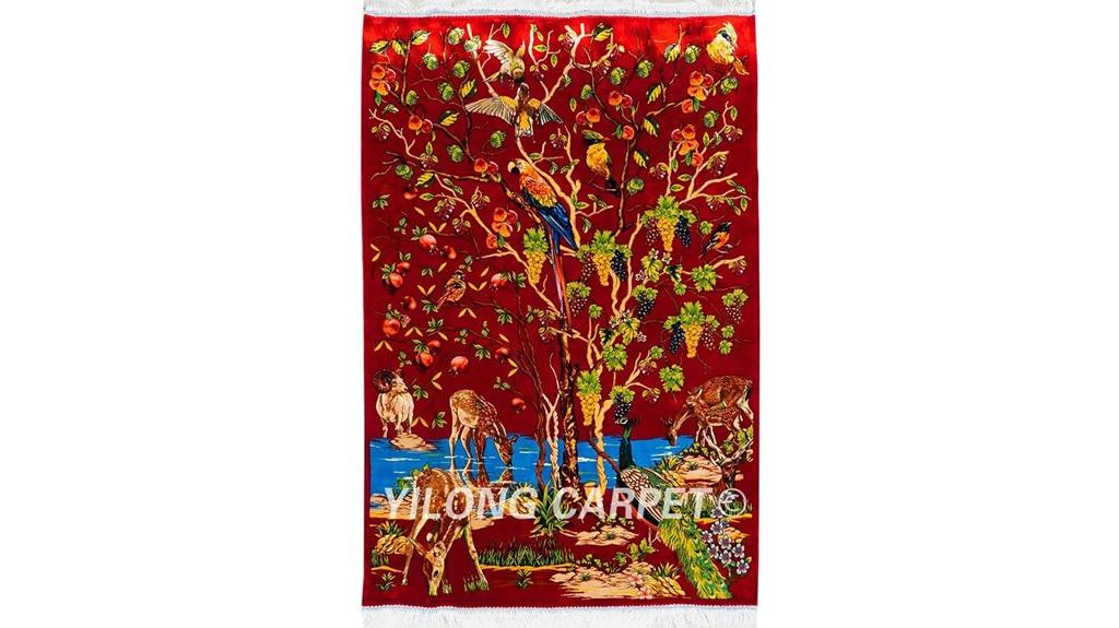handmade silk area rug