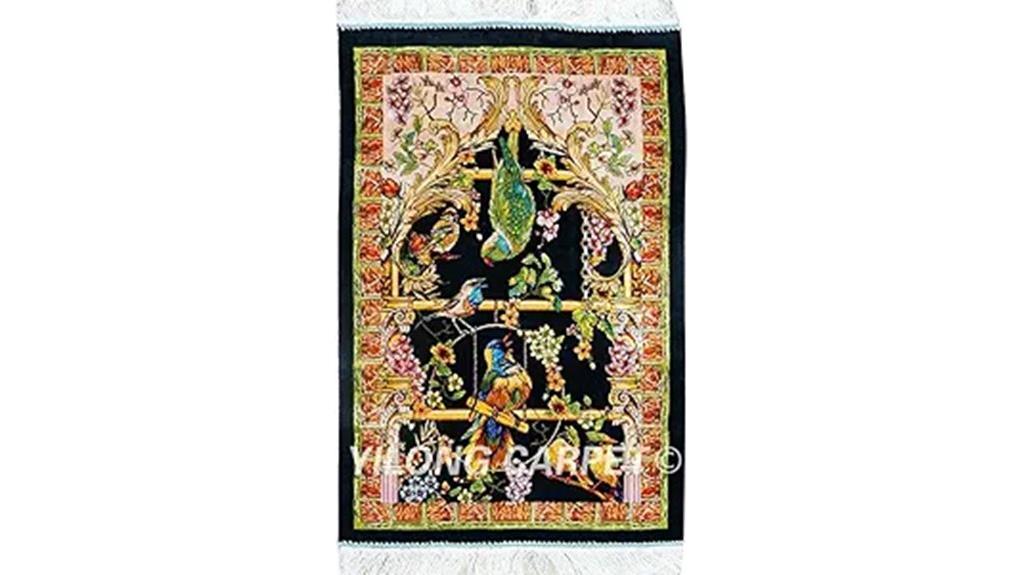 handmade silk carpet rug