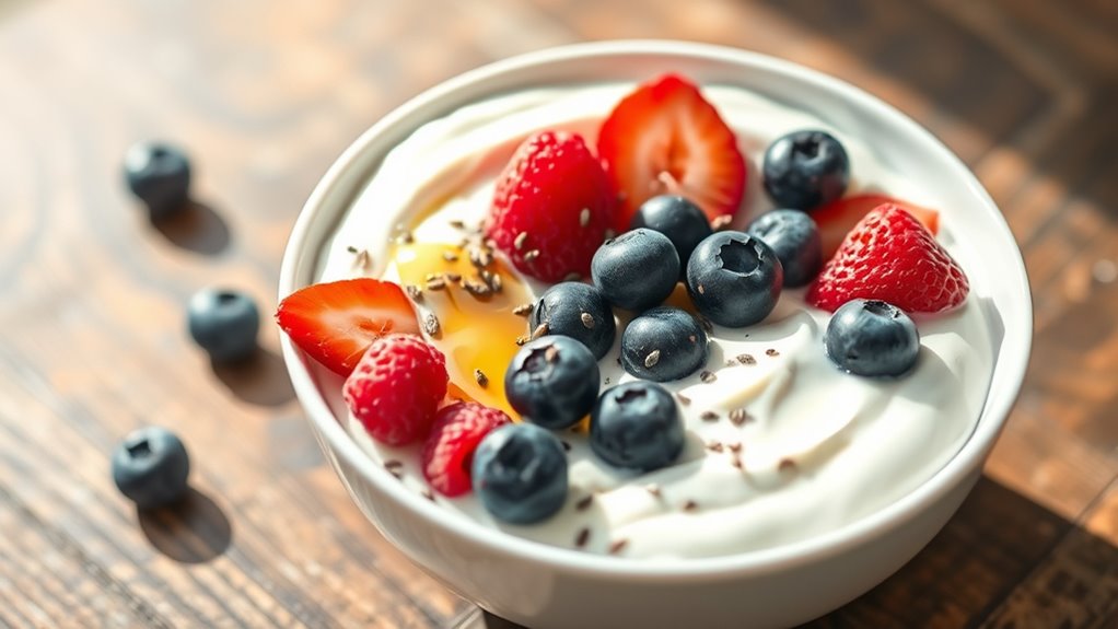 healthy berry chia yogurt