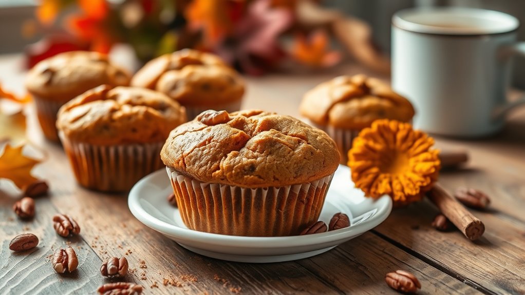 healthy cozy fall muffins