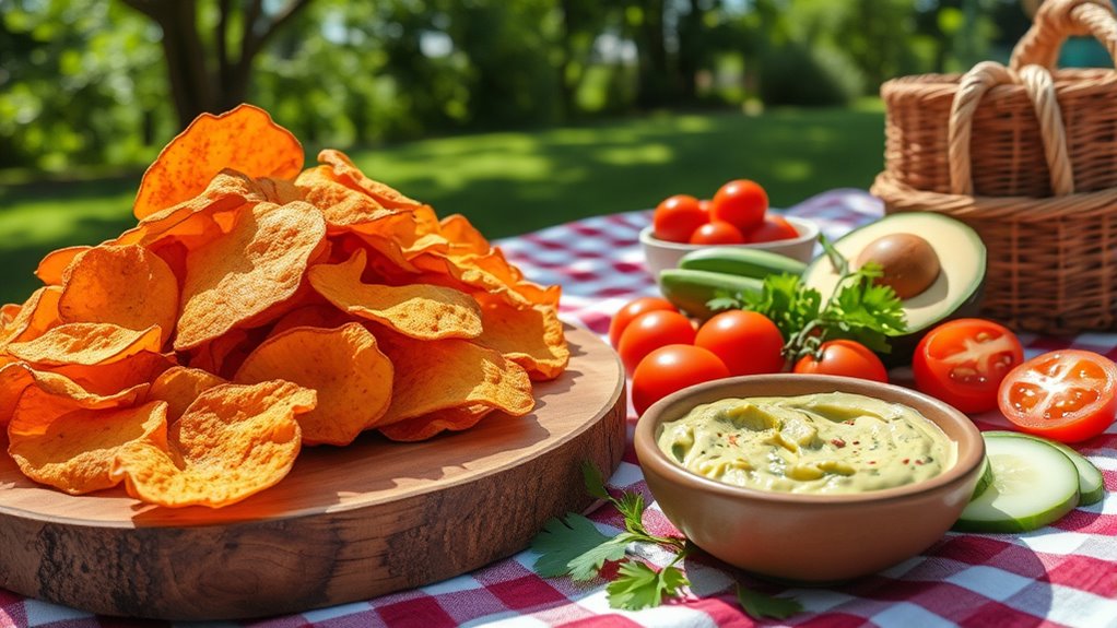 healthy crispy sweet potato chips