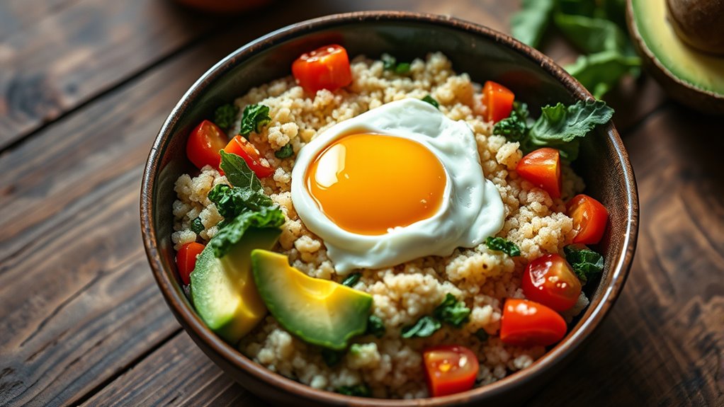 healthy veggie quinoa breakfast