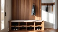 hidden storage mudroom bench