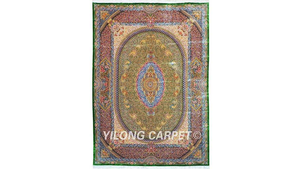large floral silk rug
