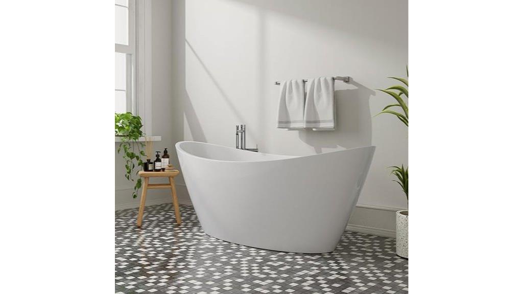 large freestanding acrylic tub