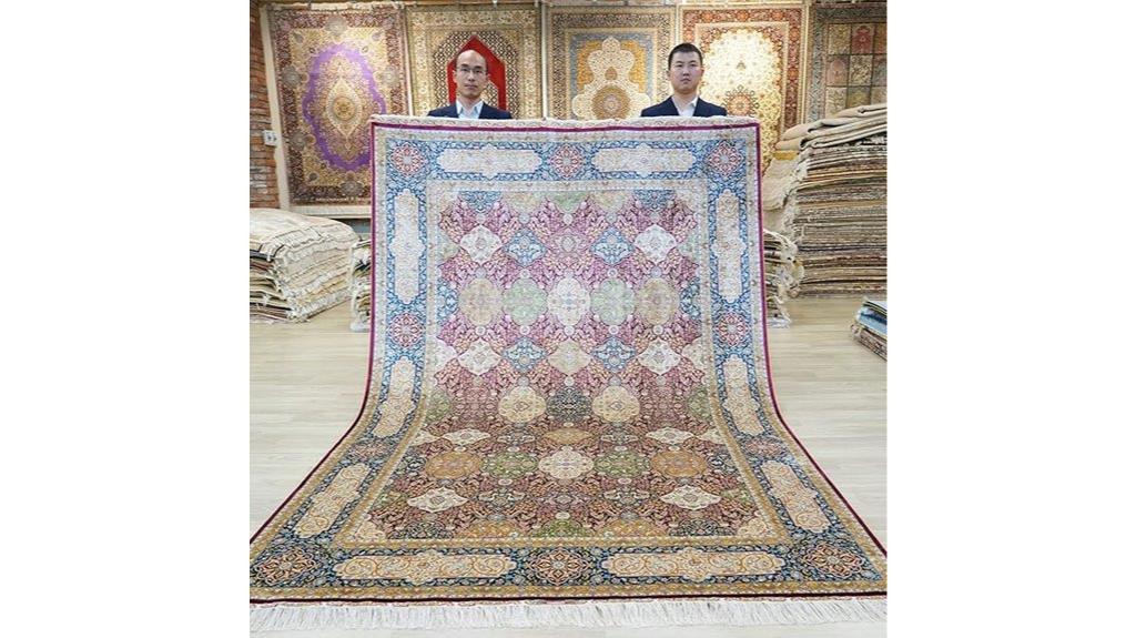 large silk oriental rug