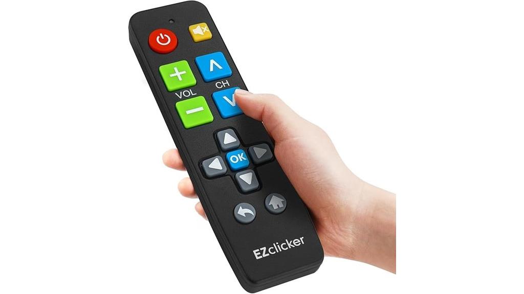 large simplified tv remote