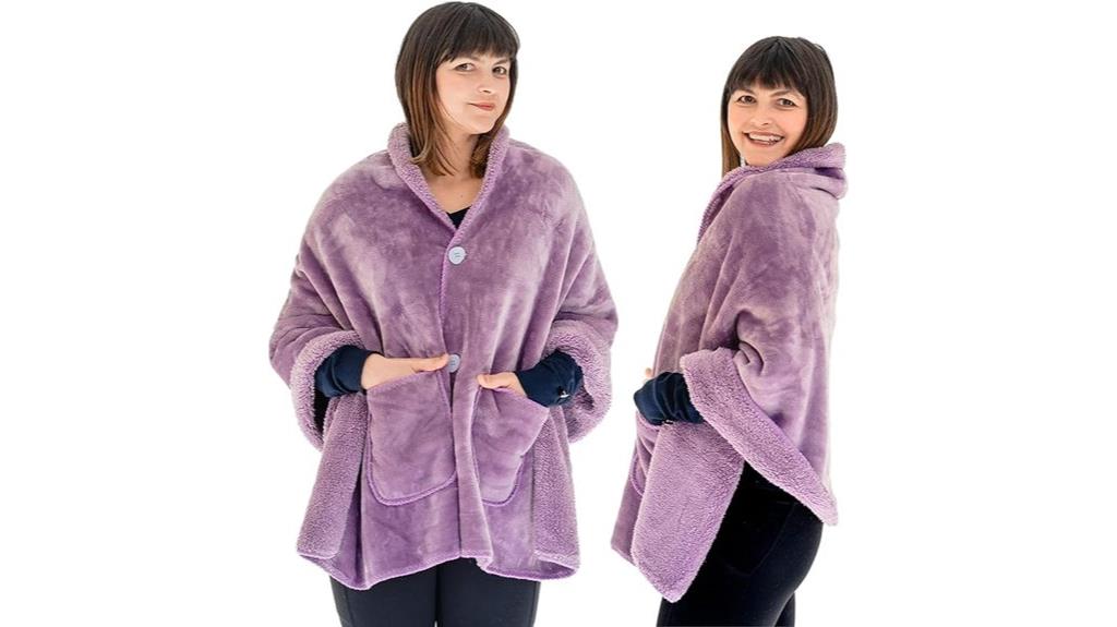 luxurious double layer wearable blanket