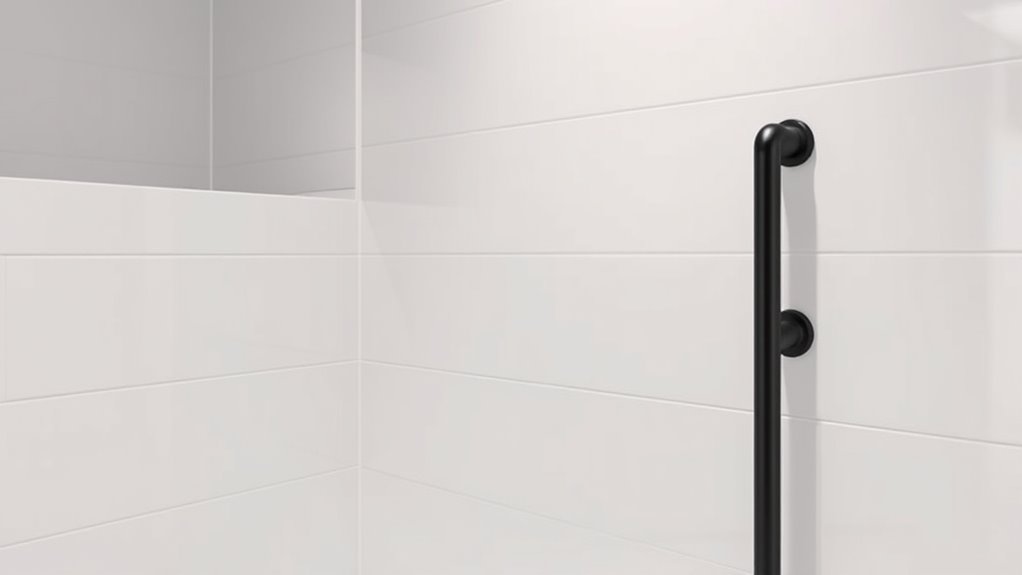 matte black bathroom accents