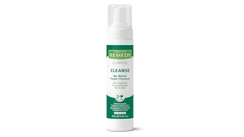 medline no rinse foam cleanser