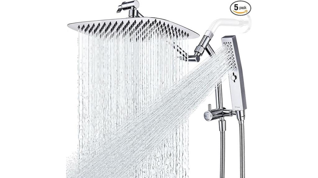 metal shower head set