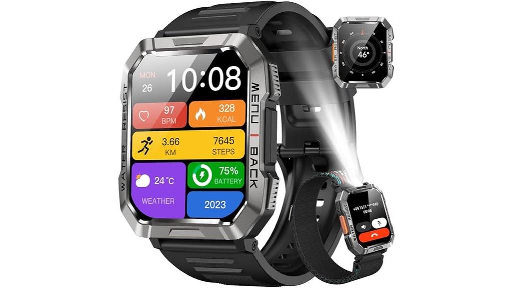 military men s smartwatch features
