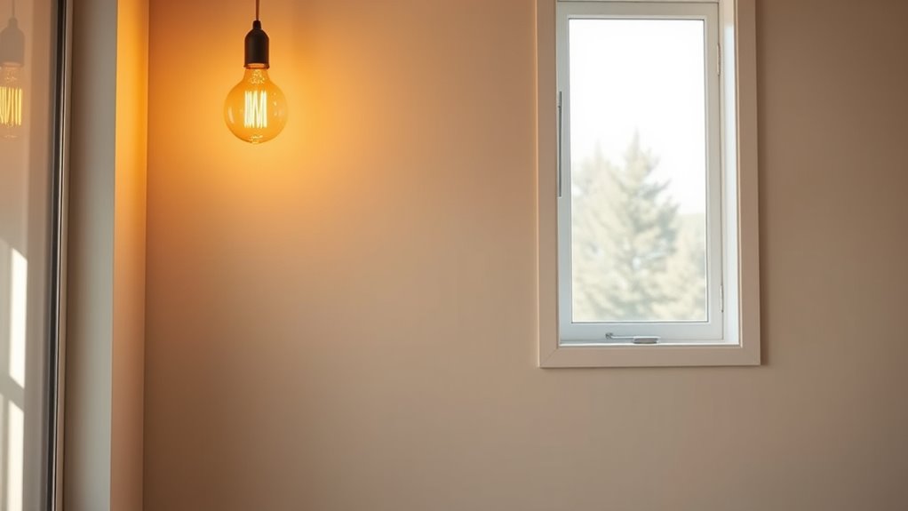 mixed lighting alters wall color